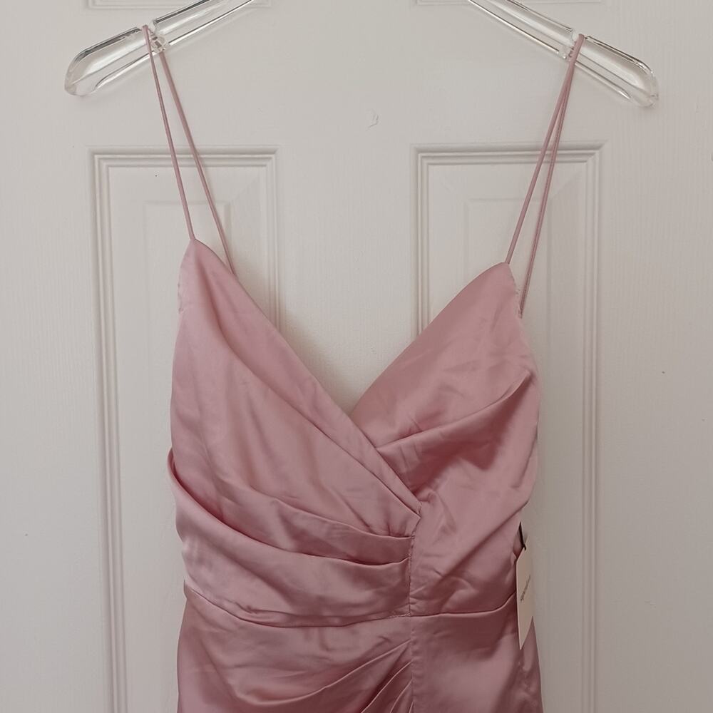 Superdown Kimora Satin Mini Dress Blush Pink XS NWT - Picture 5 of 13